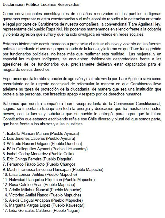 declaracion escaños reservados