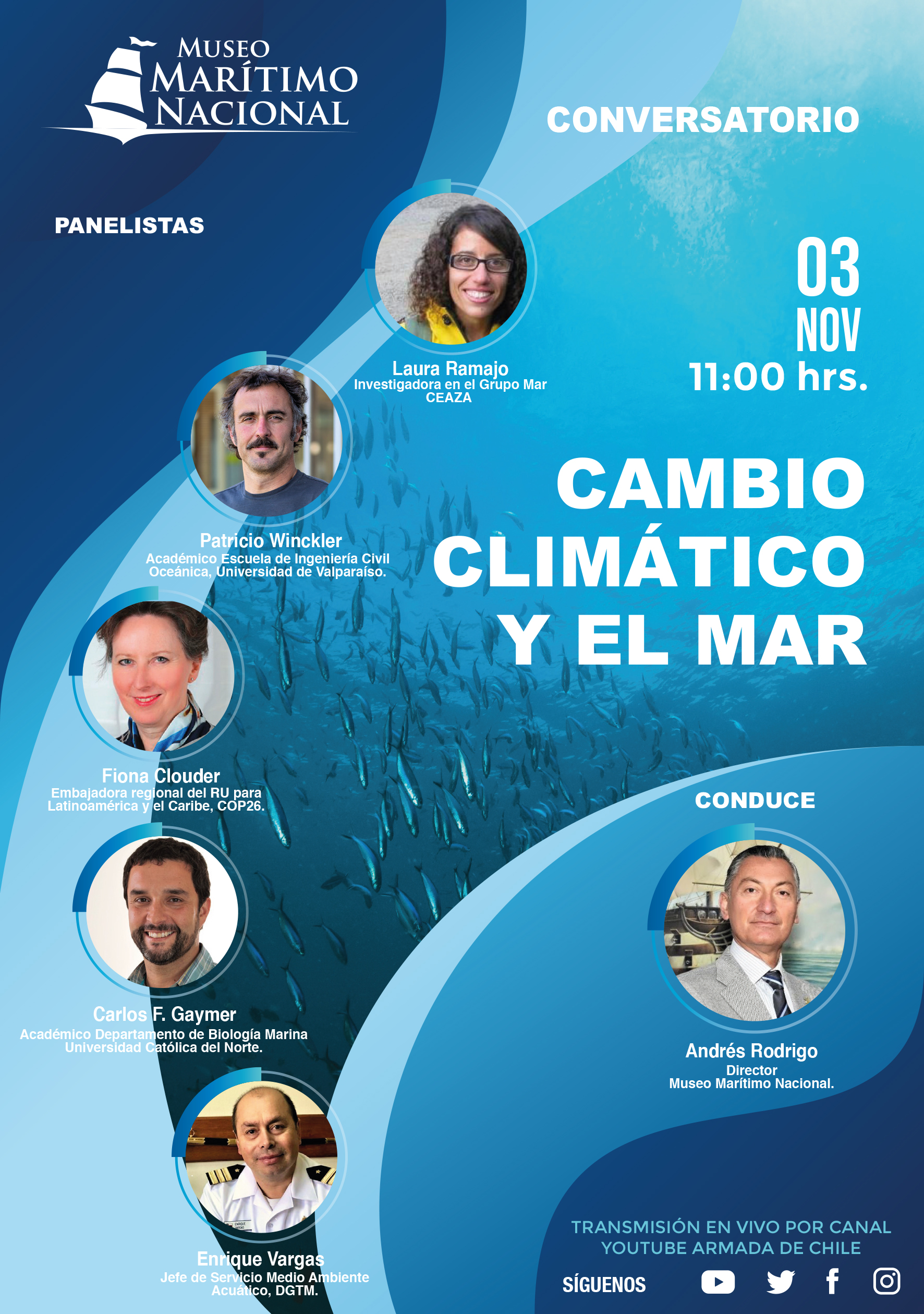 FLYER CONVERSATORIO CAMBIO CLIMÁTICO Y EL MAR