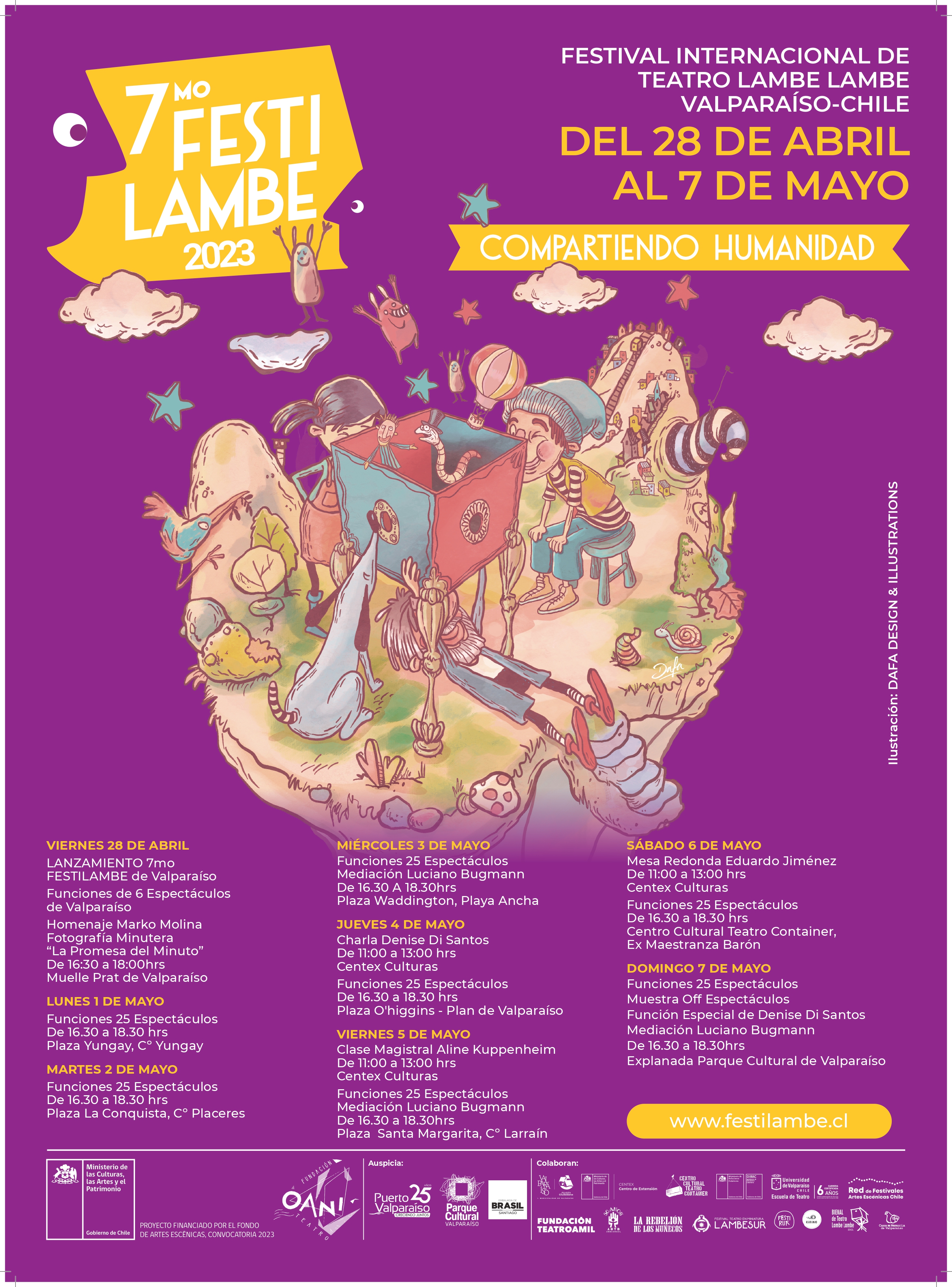 Afiche programación FESTILAMBE 2023